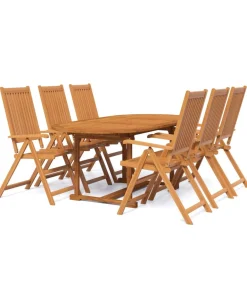 7-delige Tuinset massief acaciahout