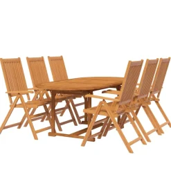 7-delige Tuinset massief acaciahout