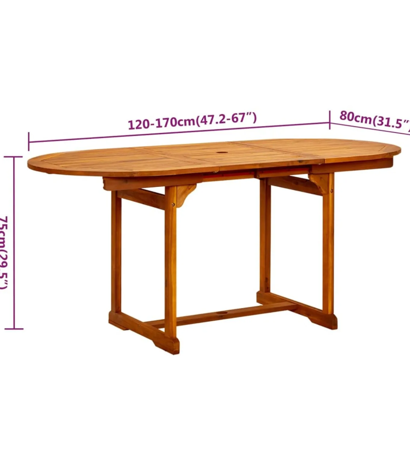 7-delige Tuinset massief acaciahout