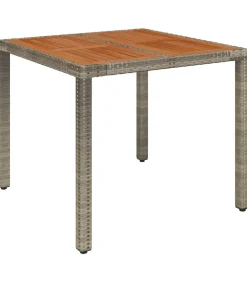 3-delige Tuinset met kussens poly rattan grijs