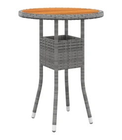 3-delige Tuinset poly rattan grijs