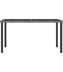 7-delige Tuinset poly rattan grijs