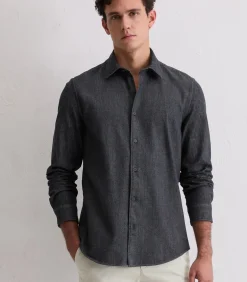 Denim overhemd in de vorm van