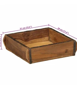 Dienblad met opslag 4 pcs Bruin 31 x 29 x 10 cm