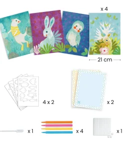 Djeco creatieve set papier knutselen met vloeipapier voor kinderen