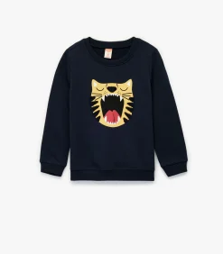 Donkerblauw Kinder Sweatshirt Lange Mouwen