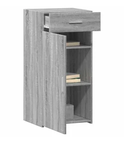 Dressoir 45x42,5x93 cm bewerkt hout grijs sonoma eikenkleurig