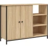 Dressoir 100x33x75 cm bewerkt hout sonoma eikenkleurig