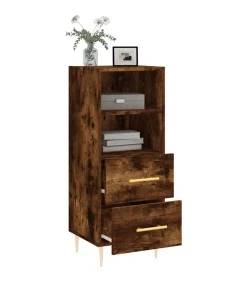 Dressoir 34,5x34x90 cm bewerkt hout gerookt eiken