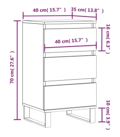 Dressoir 40x35x70 cm bewerkt hout wit