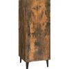 Dressoir 34,5x34x90 cm bewerkt hout gerookt eikenkleurig