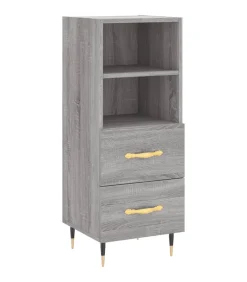 Dressoir 34,5x34x90 cm bewerkt hout grijs sonoma eikenkleurig
