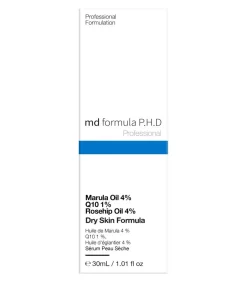 Droge Huid Serum Marula Olie 4%, Q10 1%, Rozenbottelolie 4% 30ml