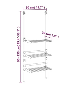 Droogrek 3-laags hangend aluminium