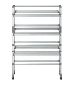 Droogrek met wieltjes 89x64x129 cm aluminium