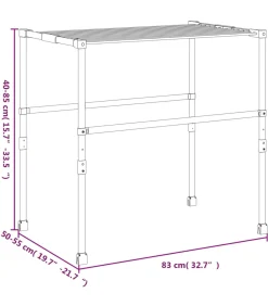 Droogrek 83x(50-55)x(40-85) cm aluminium