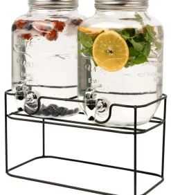 Dubbele Drankdispenser - met houder - 2 x 4 liter