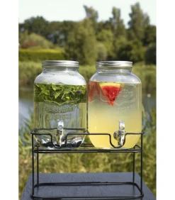 Dubbele Drankdispenser - met houder - 2 x 4 liter