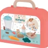 Ecoiffier baby speelgoed voedingsset in koffer - 8-delig - kleurrijk