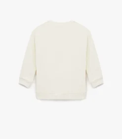 Ecru Babypullover Lang met Ronde Hals