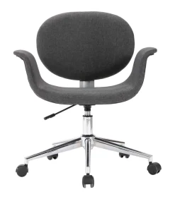 Eetkamerstoel draaibaar stof grijs