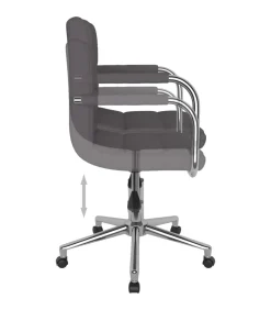 Eetkamerstoel draaibaar stof taupe