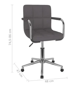 Eetkamerstoel draaibaar stof taupe