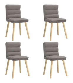 Eetkamerstoelen 4 st draaibaar stof taupe