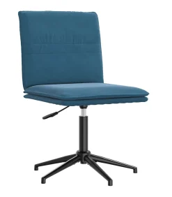 Eetkamerstoelen 6 st fluweel blauw