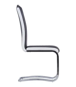 Eetkamerstoelen 6 st kunstleer zwart