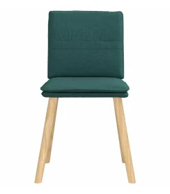 Eetkamerstoelen 6 st stof donkergroen