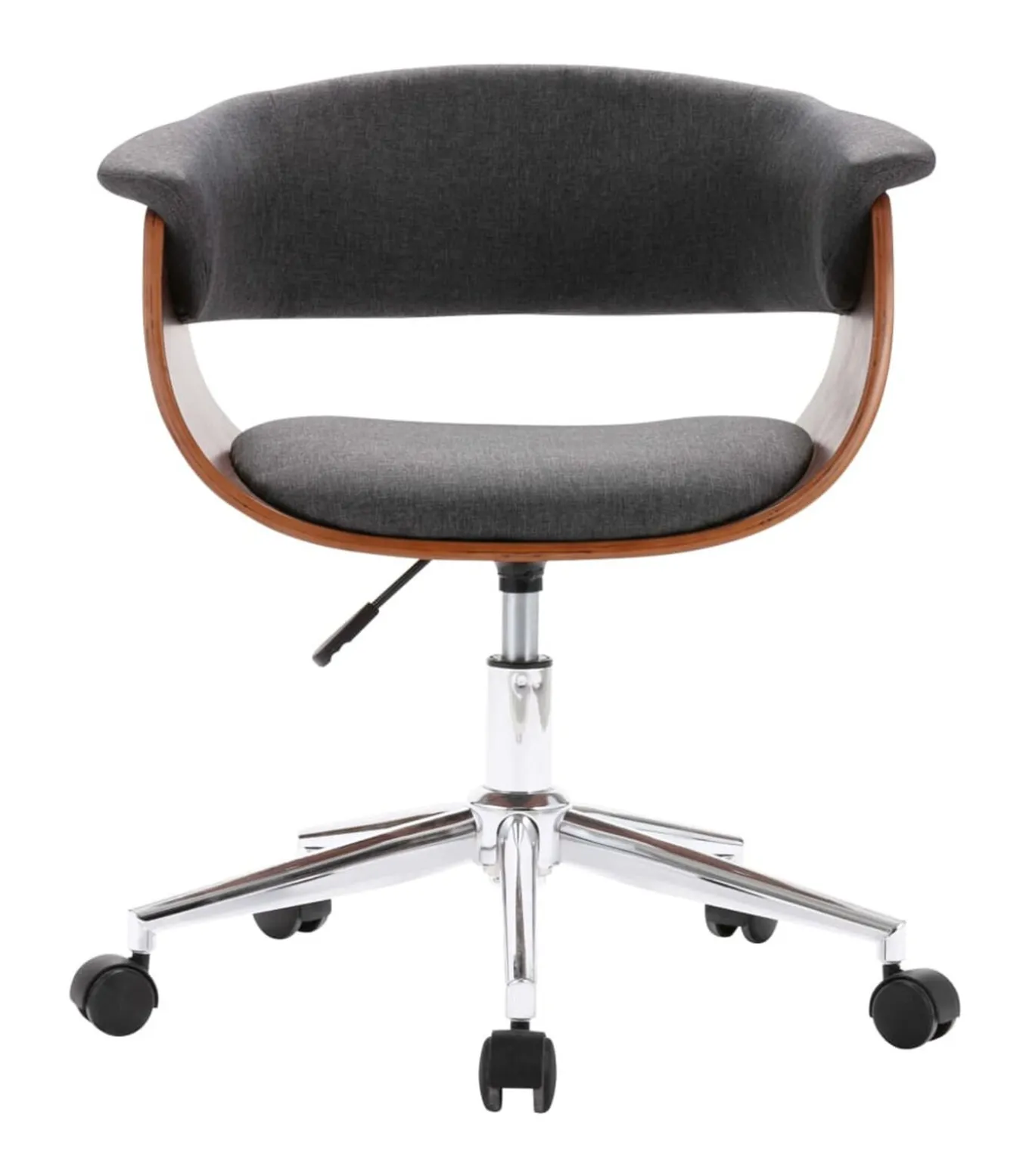 Eetkamerstoelen draaibaar 2 st stof grijs