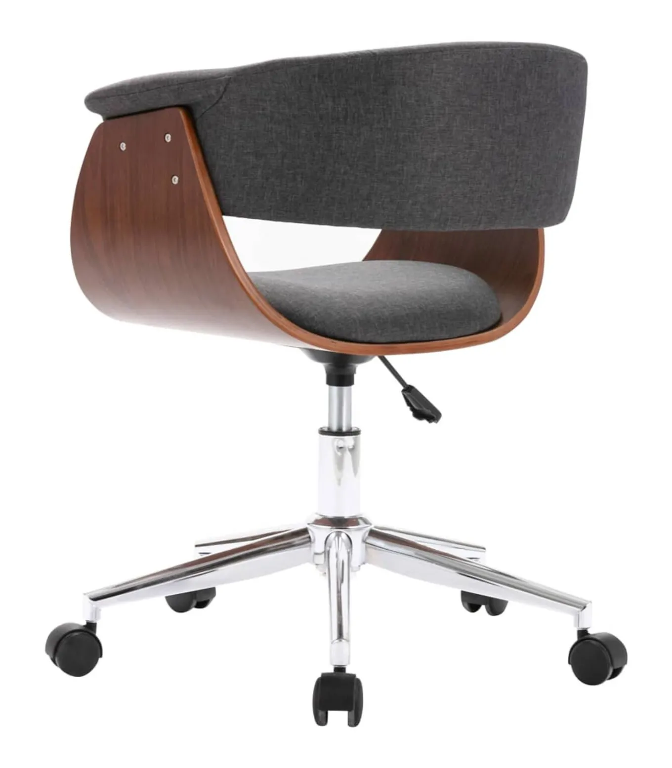 Eetkamerstoelen draaibaar 2 st stof grijs