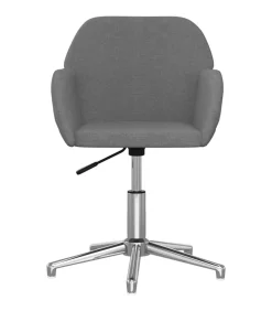 Eetkamerstoelen draaibaar 2 st stof lichtgrijs