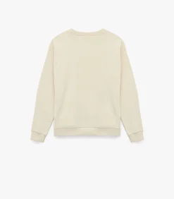 Ekru Meisjes Sweatshirt Lange Mouwen Ronde Hals Katoen