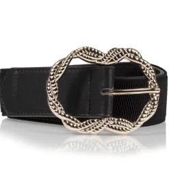 Elastische damesriem zwart