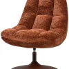 Elvi Draaifauteuil - Chenille Structuur - Roestbruin - 81x73x84