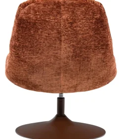 Elvi Draaifauteuil - Chenille Structuur - Roestbruin - 81x73x84