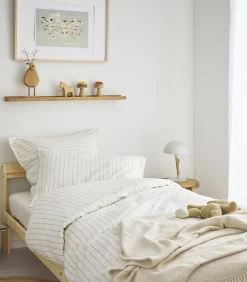 Equilibre - Bedlinnenset Dekbedovertrek + vierkante kussensloop in flanellen chambray katoen