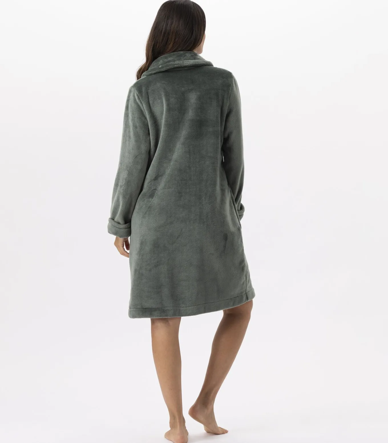 ESSENTIEL H56B molton pluche kamerjas met rits