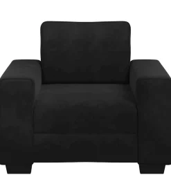 Fauteuil 60 cm fluweel zwart