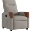 Fauteuil verstelbaar stof taupe