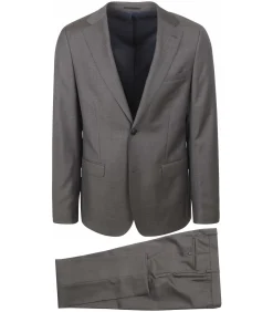 Faux Uni Kostuum Wol Grijs