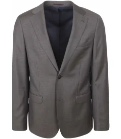 Faux Uni Kostuum Wol Grijs