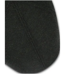 Flat Cap Wool Herringbone Donkergroen