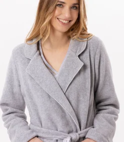 Fleece badjas met overslag ESSENTIEL H65A