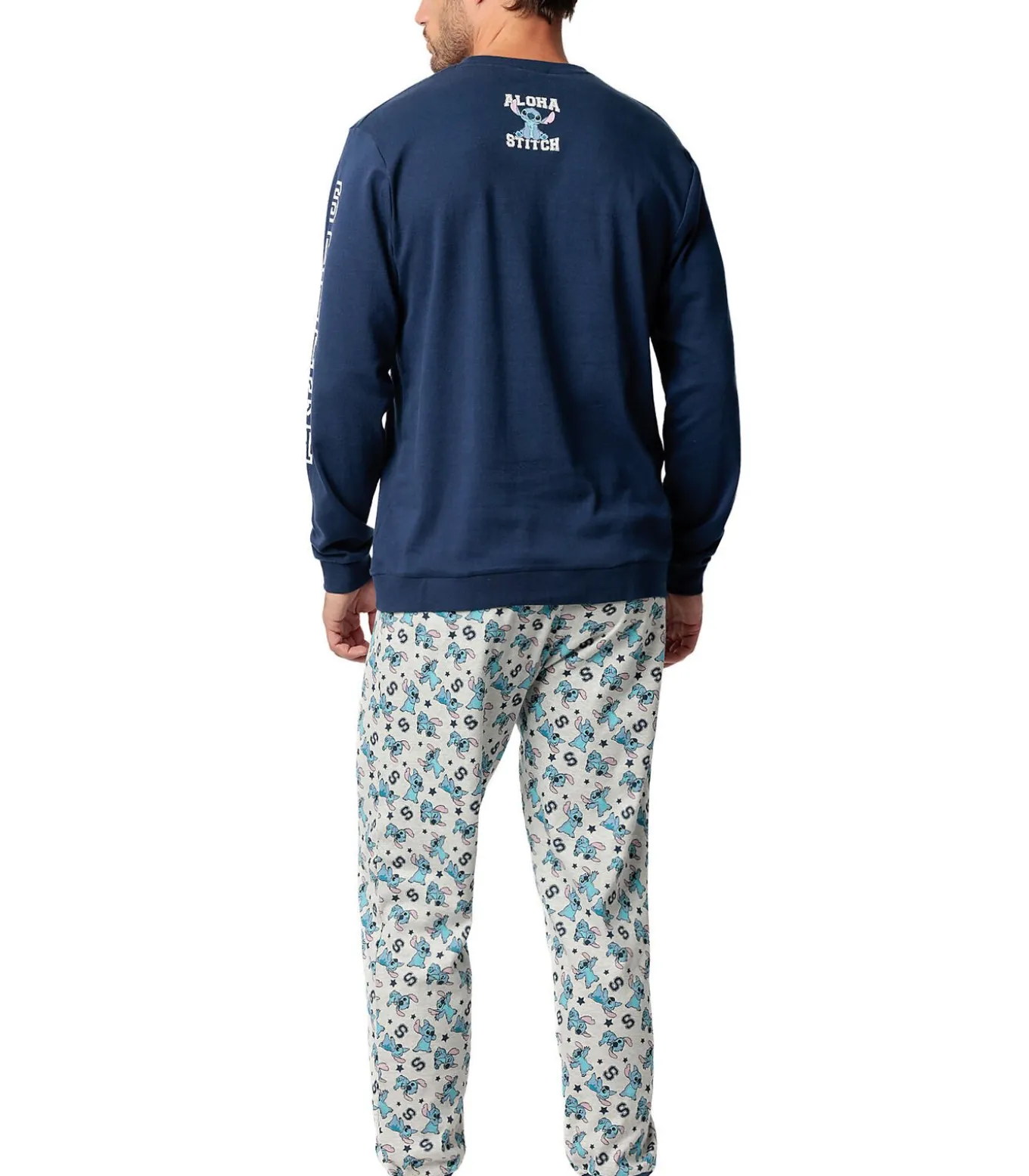 Fluwelen pyjama broek top lange mouwen Aloha Stitch