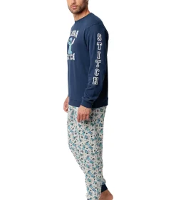 Fluwelen pyjama broek top lange mouwen Aloha Stitch