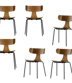 Form Eetkamerstoelen - Hout - Bruin - Set van 6