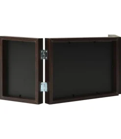 Fotolijst drieluik 22x15 cm+2x(10x15 cm) donkerbruin